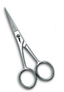 MUSTACHE AND BEARD SCISSORS CURVED TIP SS