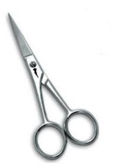 MUSTACHE AND BEARD SCISSORS CURVED TIP SS