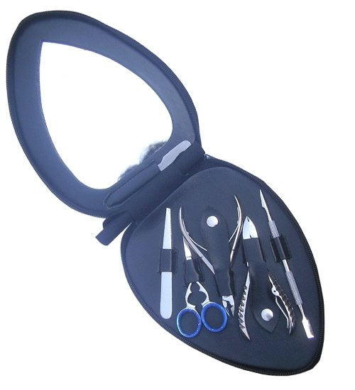 VIP SS Heart Manicure Pedicure Set Kit Mirror 6pc VIP SS Heart Manicure Pedicure Set Kit Mirror 6pc