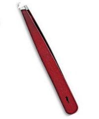 TWEEZERS STRAIGHT TIP 4.0” RED