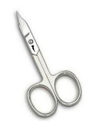NAIL SCISSORS CURVED TIP ARROW POINT FINE TIP SS